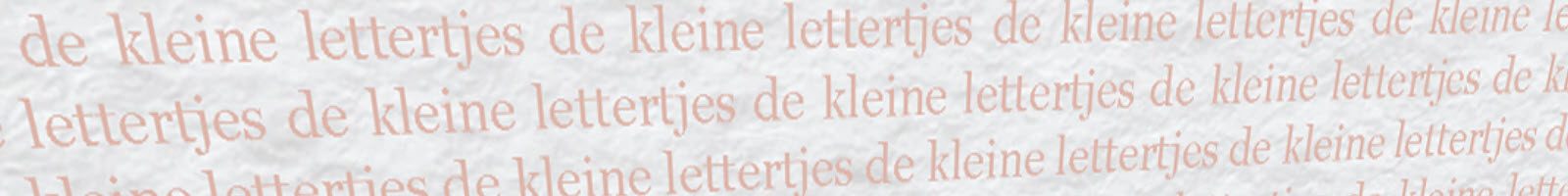 De kleine lettertjes